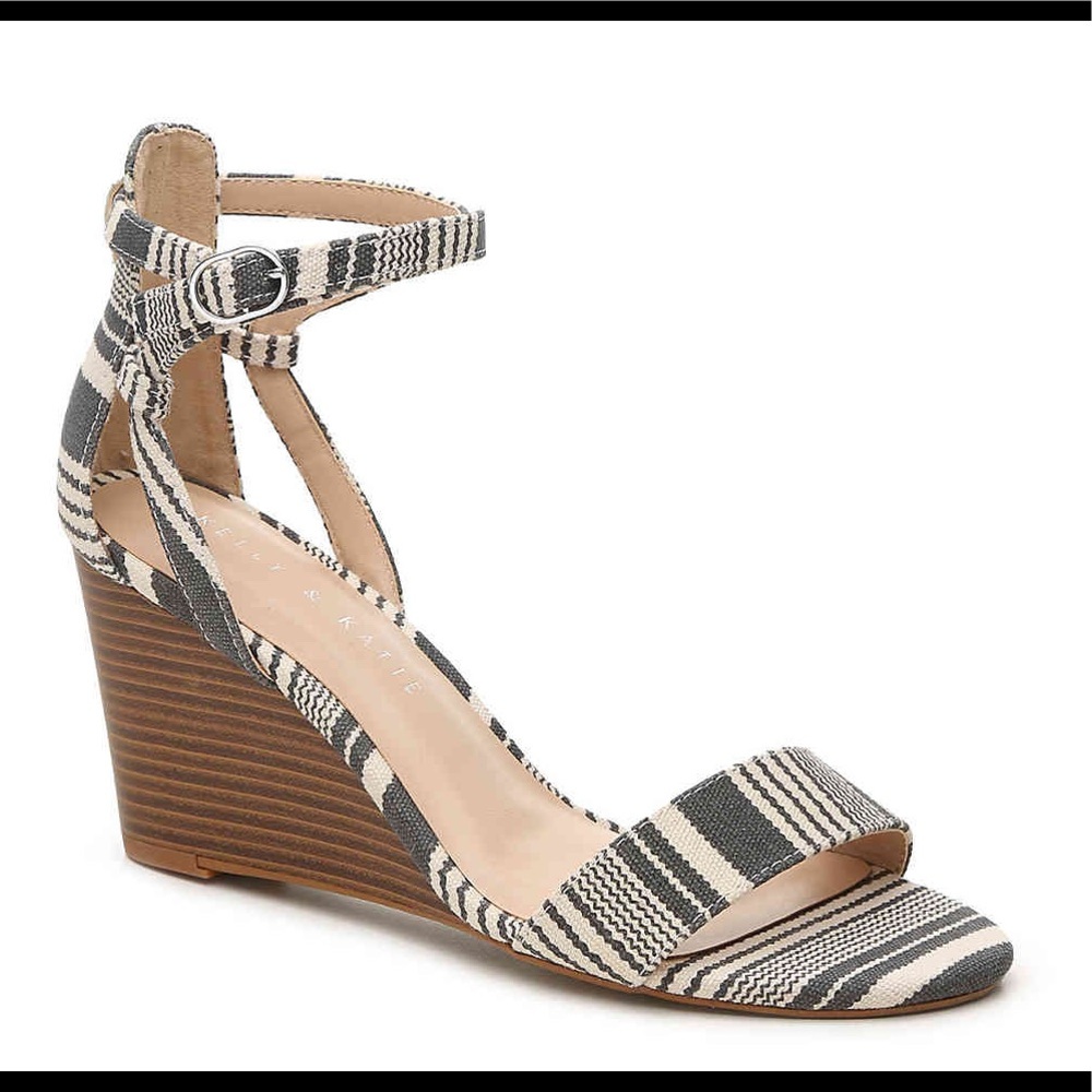 KELLY & KATIE TAMRA WEDGE STRAPPY Striped